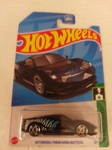 Hot Wheels 2023 #108 Black Automobili Pininfarina Battista HW Green Speed 05/10  - £11.56 GBP