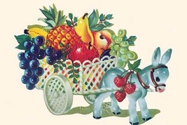 Donkey Fruit Cart - Art Print - £17.51 GBP+