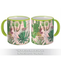 Cactus Llama : Gift Mug Pattern Plants Succulent Pink - £12.50 GBP