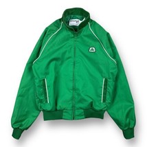 Vintage 80s Pioneer Seed Jacket Mens M Green Zip Agriculture Corduroy Collar - £13.45 GBP