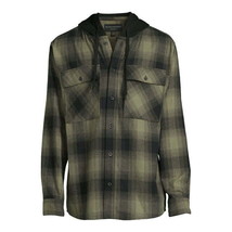 No Boundaries Men&#39;s &amp; Big Men&#39;s Hooded Flannel Shirt, Size S (34-36) Color Green - £18.15 GBP
