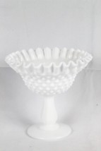 Fenton Hobnail White Milk Glass Saucer Bowl Footed Dish Creamer Sugar Bowl - £46.51 GBP