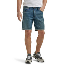 Wrangler Fashion Denim Shorts Mens 33 Blue Cuffed Free to Stretch NEW - £26.01 GBP