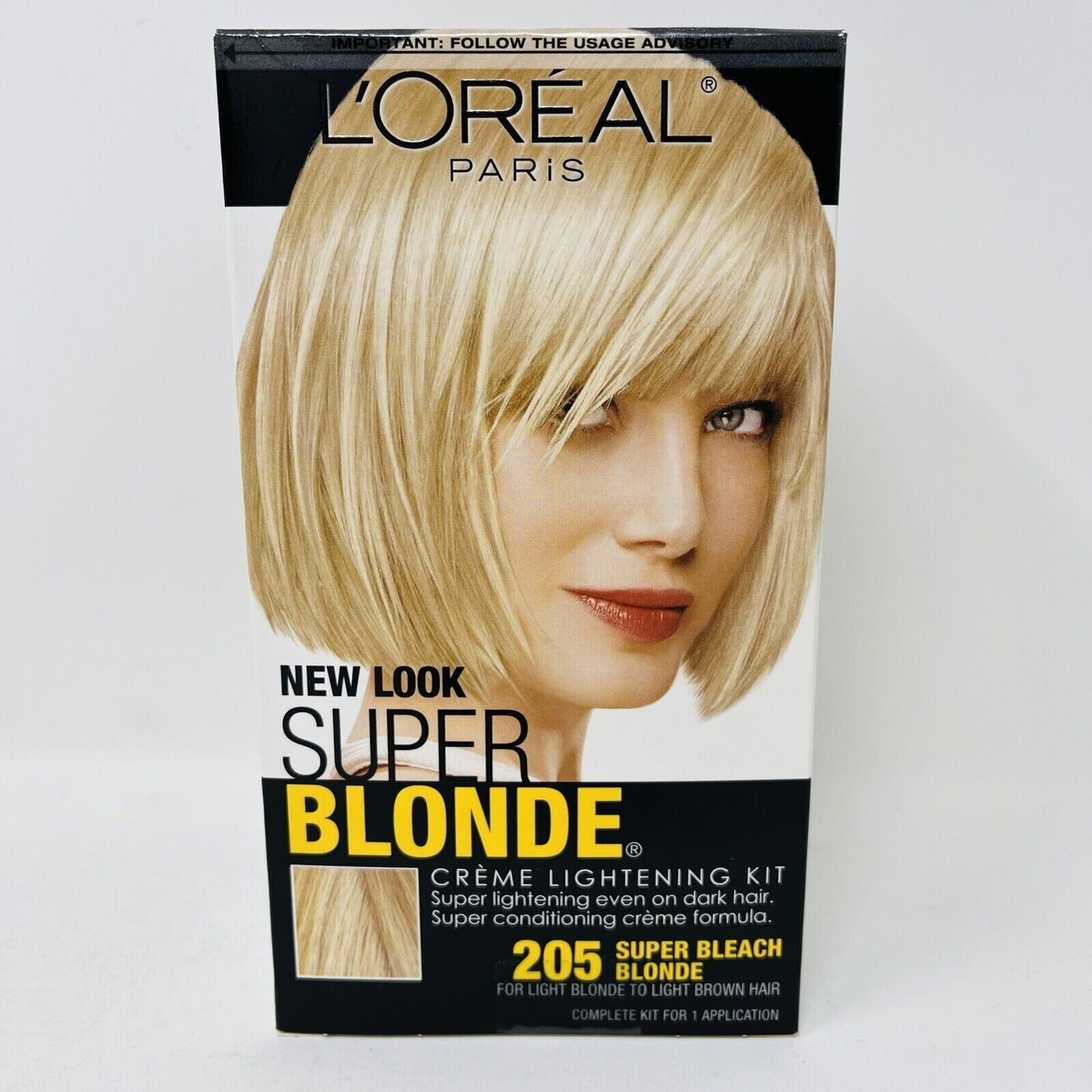 L'Oreal Paris 205 Super Bleach Blonde Creme Lightening Kit Hair Color New Sealed - $36.09