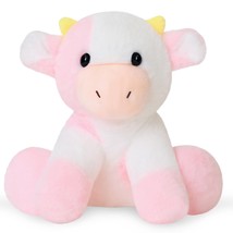 Pink Cow Stuffed Animal Cute Hug Cow Plushies, Soft Strawberry Cow Throw Pillow, - £15.16 GBP