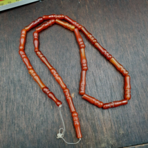 CARNELIAN African Mali Antique AGATE Beads Beaded Strand - $116.40