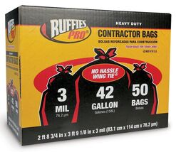 Ruffies CCB750 42-Gallon Heavy Duty Contractor Clean Up Bags - $91.36 CAD