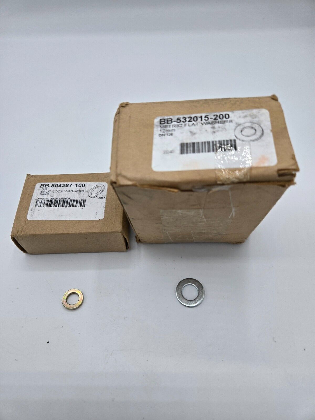 Lot 300 Split Lock Washer 3/8&quot; Grade 8 Bronze &amp; Metric Flat Washers 12mm... - $26.72