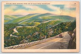 Skyline Drive Blue Ridge Mountains White Border Postcard Shenandoah Ntl. Park VA - £9.72 GBP