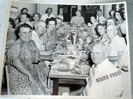 Hungry Group Of People At A Potluck 1940’s - £10.40 GBP