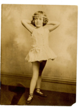Vintage Sepia Photo Ballerina pretty Girl Dress Headband 1940&#39;s ID&#39;d Freda Bell - £15.19 GBP