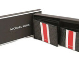 NWB Michael Kors Billfold Box Set Black Flame Red Logo 36H1LGFF1B NIB Du... - £45.89 GBP