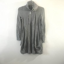 Kensie Long Sleeve Gray Zip Placket French Terry Dress Womens XS NWT - £15.56 GBP