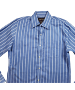 Ezra Fitch 1892 Shirt Mens Medium Blue Stripe Abercrombie Vintage Y2K Pr... - $619.63 MXN