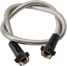 Yanwoo 304 Stainless Steel 4Ft Garden Hose with Female to Female Brass Connector - £17.78 GBP