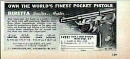 1957 Print Ad Beretta .22 Cal Minx M4 Pistols Hand Guns Galef New York,NY - £5.72 GBP