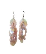 Colorful Sequin Fringe Iridescent Dangle Drop Earrings Boho Costume Jewelry - $23.70 CAD