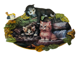 The Bradford Exchange Hugs Kittens Plate Cat Figurine COA Blooming Curio... - $64.35