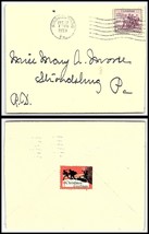 1933 US Cover - Stroudsburg, Pennsylvania to Stroudsburg, PA, Xmas Seal R3 - £2.21 GBP