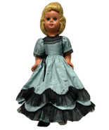 Vintage Blonde Plastic Doll, 1800s Style Hair and Dress - 27 inches tall - £13.41 GBP