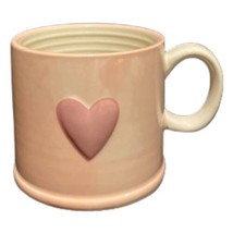 Old Pottery 3D Pink Mug Ceramic Coffee Tea Cup Embossed Raised Heart - £11.87 GBP