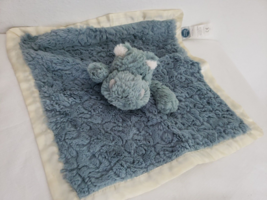 Mary Meyer Putty Nursery Hippo Baby Security Blanket Blue Green Yellow Satin - £15.73 GBP