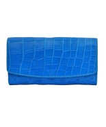 Latest Design Sky Blue Easy To Handle Crocodile Belly Leather Women Clutch - $391.99