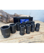 11pc 1&quot; Dr. Deep Jumbo Impact Socket Set Metric 22mm to 50mm Cr-MO w/ Me... - $84.14