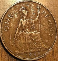 1948 Uk Gb Great Britain One Penny - £1.96 GBP