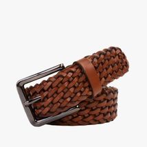 The Grand Woven Tan Color Leather Belt image 2