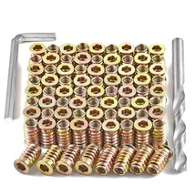 (200 Pcs. 1/4&quot;-20 X 20Mm) Pgmj 200 Pcs. 1/4&quot;-20 Wood Inserts Bolt Furniture - $35.99