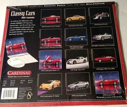 CALENDAR Classy Cars 2001  16 MONTHS - $10.00