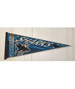 San Jose Sharks Hockey Puck Shark Wincraft Pennant Vintage 12x30” Used S... - $38.30 CAD