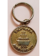 TROPICANA Hotel Las Vegas 50th Anniversary 1-1/2&quot; vintage Metal Keychain - $35.60 CAD