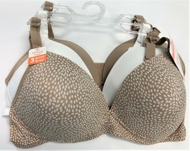 Warner&#39;s Wirefree Bras Light Natural Lift T-Shirt Bras Set of 3 Style 4003 NEW - £62.00 GBP