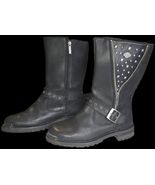 Harley Davidson Woman&#39;s Tanya Motorcycle Boots D87052 Studded Zippered S... - €51,51 EUR