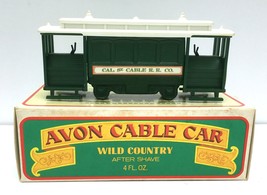 Vintage Avon Cable Car Decanter w/4 Oz. Wild Country After Shave w/ORIGINAL Box - £15.98 GBP