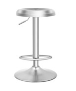Modern Swivel Adjustable Height Bar Stool with Footrest for Pub Bistro K... - $134.24 CAD