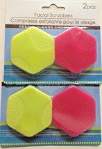 Silicone Facial Scrubber Set of 4 Deep Cleans Massages Soft Bristles New in Pkg - £7.70 GBP