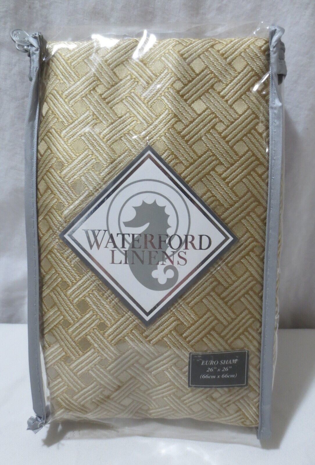 Primary image for Waterford Euro Sham Lynath Gold New New in Package 26" x 26"