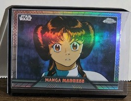 2023 Topps Chrome Star Wars MANGA MADNESS #MM-14 Princess Leia Silver Re... - $2.96