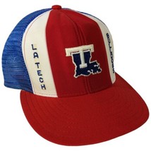 Louisiana Tech Bulldogs Hat Red White Blue Made USA Lucky Stripes YA - £47.91 GBP