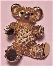 Boucher Gold Tone Teddy Bear Pin Brooch # 8091P - £24.50 GBP