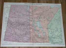 1940 Original Vintage Wwii Map Of Saskatchewan Manitoba / Canada - £17.08 GBP