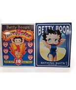 Betty Boop Metal Signs Lot Of 2 Vtg Made In USA  12&quot;x15.5&quot;  - €21,61 EUR
