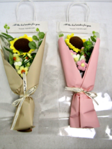 Hotop 2 Pcs Artificial Decorations Flower Studio Gift Bouquet Floral Kni... - £15.77 GBP