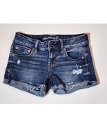 American Eagle Outfitters Super Stretch Shortie Women&#39;s 0 Blue -Cuffed - $25.87 CAD