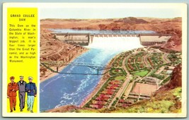 WWII Washington State Armed Services Grand Coulee Dam UNP Chrome Postcard H12 - £5.44 GBP
