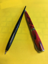 Vtg. Sheaffer Pen Made in USA Black Ink Heavy Red Pearl Black Veins Pen - £23.91 GBP