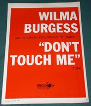 Wilma Burgess Cash Box Magazine Advertisement Vintage 1966 Don&#39;t Touch Me - $380.53 MXN